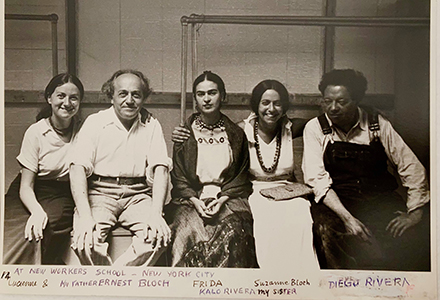 Photo of Lucienne Bloch, her family, and friends.